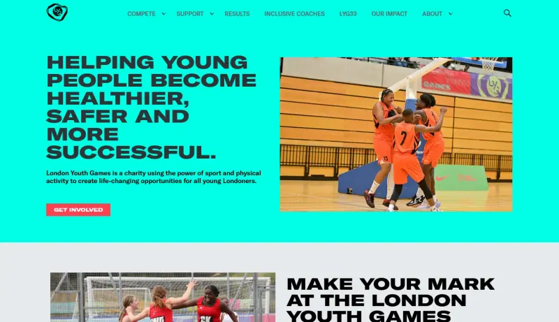 Vibrant London Youth Games website